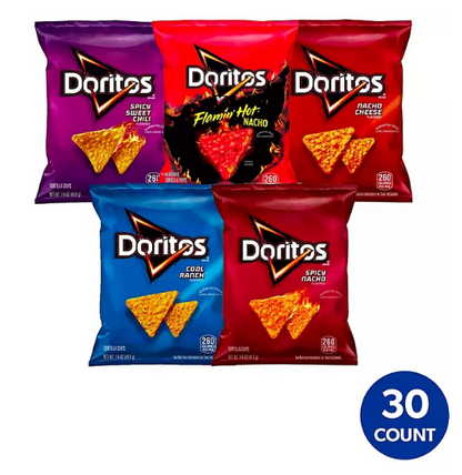 Doritos Mix Variety Pack Tortilla Chips (52.5oz., 30ct.)