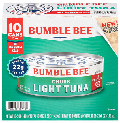 Bumble Bee Chunk Light Tuna in Oil (5 oz., 10 ct.)(2 PK)