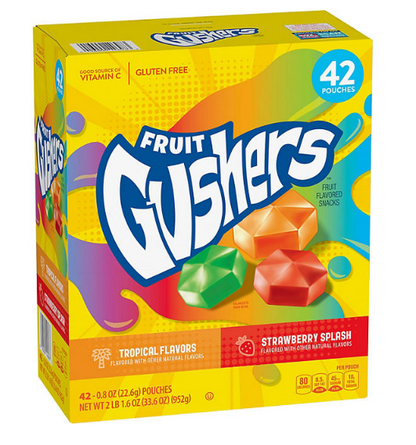 Gushers Strawberry Splash and Tropical Flavors (0.8 oz., 42 ct.)