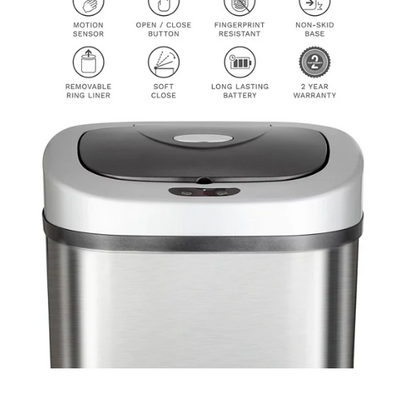 Nine Stars Sensor Trash Can, Stainless Steel (21.1 gal)