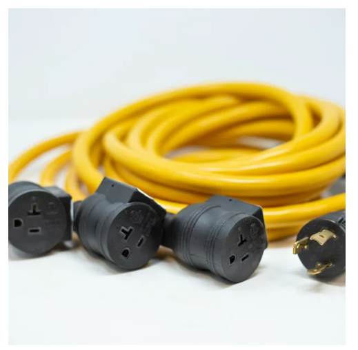 FIRMAN 1105 25 ft. 10AWG Generator Power Cord L5-30P to 3x5-20R - Yellow