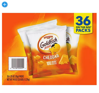 Pepperidge Farm Goldfish Cheddar Crackers (1.25 oz., 36 ct.)