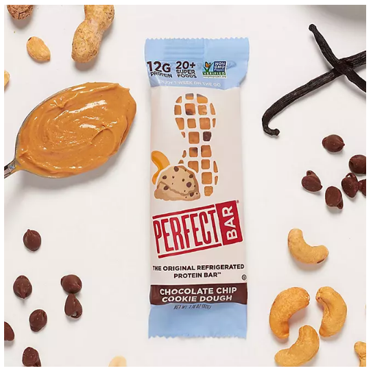 Perfect Bar Protein Bar, Peanut Butter and Chocolate Chip (18 ct.)