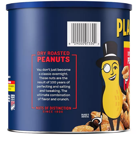 Planters Salted Dry Roasted Peanuts Canister (52 oz.)