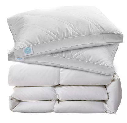 Martha Stewart White Goose Feather and Down Comforter and Pillow Set (Various Sizes)