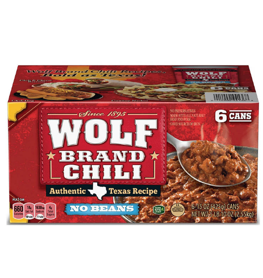 Wolf Brand "No Bean" Chili (15oz., 6pk.)