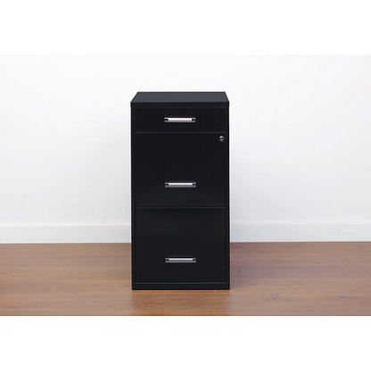 Hirsh 3-Drawer Letter Width Vertical File Cabinet with Pencil Drawer, Black