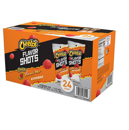 Cheetos Flavor Shots Flamin’ Hot Asteroids Flavored Corn Puffs (24 pk.)