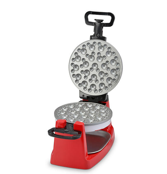 Mickey Mouse Rotating Bubble Waffle Maker, Single Flip Waffle Iron