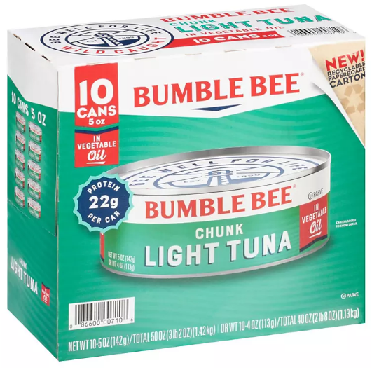 Bumble Bee Chunk Light Tuna in Oil (5 oz., 10 ct.)(2 PK)