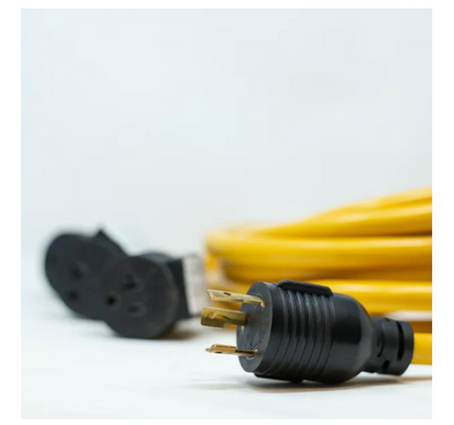 FIRMAN 1105 25 ft. 10AWG Generator Power Cord L5-30P to 3x5-20R - Yellow