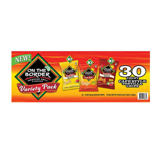 On The Border Cafe Style Chips Variety Pack (45 oz., 30 ct.)