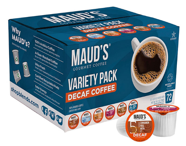 Maud's Decaf Flavored Coffee K-Cup Variety Pack (72 ct.)