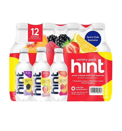 Hint Flavored Water Summer Variety Pack (16 fl. oz., 12 pk.)