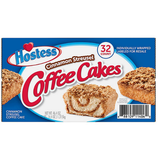 Hostess Cinnamon Streusel Coffee Cake (1.44 oz, 32 pk.)