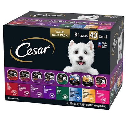 Cesar Classics Canine Wet Dog Food, Variety Pack (3.5 oz., 40 ct.)