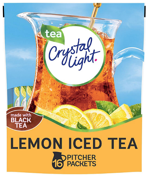 Crystal Light Lemon Iced Tea Naturally Flavored Powdered Drink Mix (16 ct.)