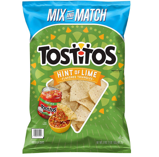 Tostitos Tortilla Chips Hint of Lime (17 oz.)