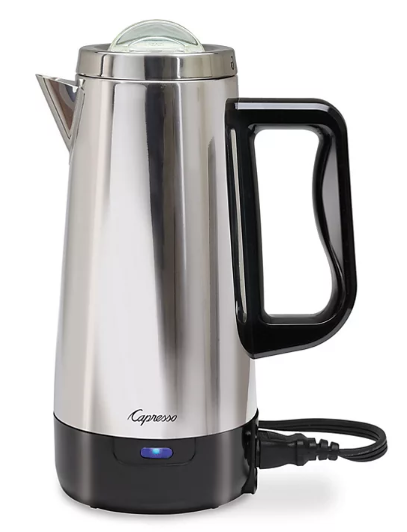 Capresso 12-Cup Stainless Steel Drip Free Percolator