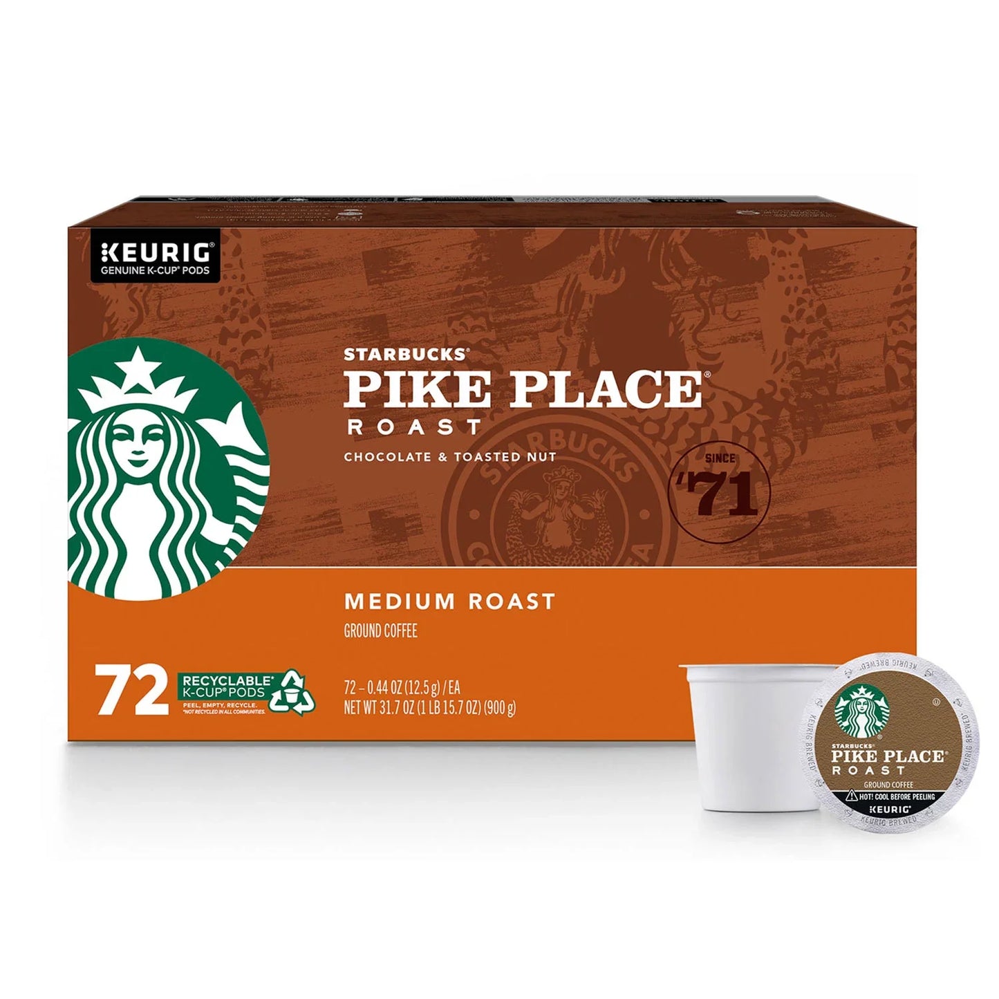 Starbucks Pike Place K-Cups (72 ct.)