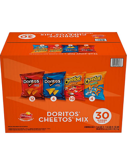 Doritos and Cheetos Mix Snacks Variety Pack (30 pk.)