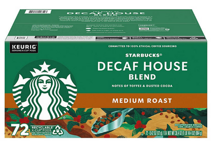 Starbucks Decaf Medium Roast K-Cups, House Blend (72 ct.)