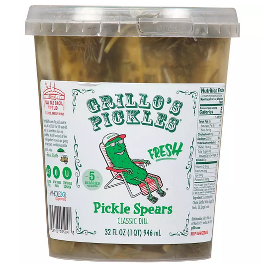 Grillo's Fresh Dill Pickle Spears (32 oz.)