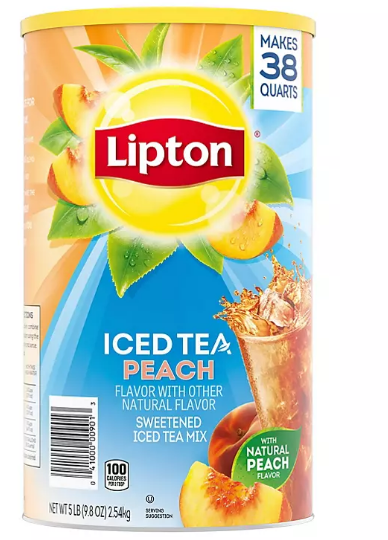 Lipton Sweetened Iced Tea Mix, Peach (89.8 oz.)