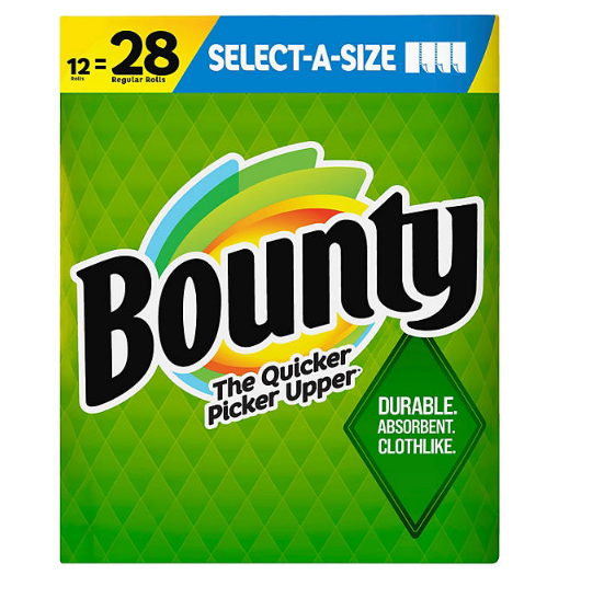 Bounty Select-A-Size Paper Towels, White (105 sheets/roll, 12 rolls)