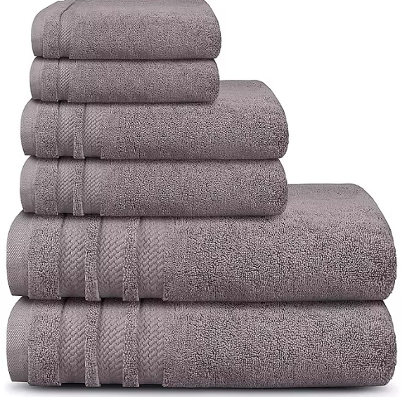 Finesse 100% Cotton 6-Piece Bath Towel Set (Assorted Colors)