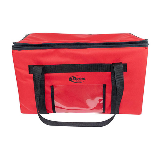 Sterno Red Delivery Leak-Proof Insulated Food Carrier Bag