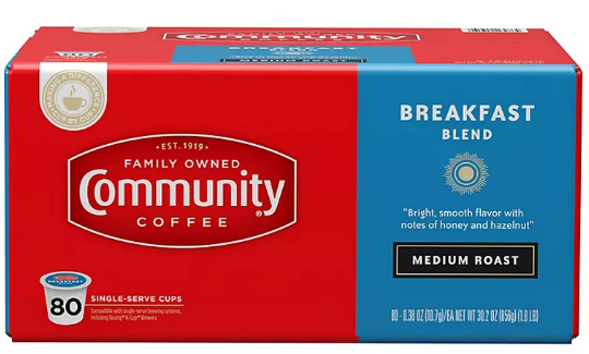 Community Coffee Single Serve Cups, Breakfast Blend (80 ct.)