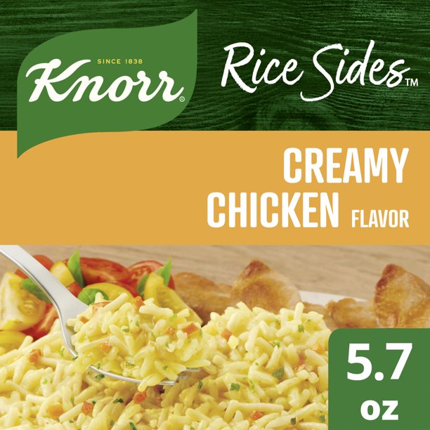 Knorr Rice Sides Creamy Chicken Long Grain Rice and Vermicelli Pasta Blend No Artificial Flavors, No Preservatives, No Added MSG 5.7 oz