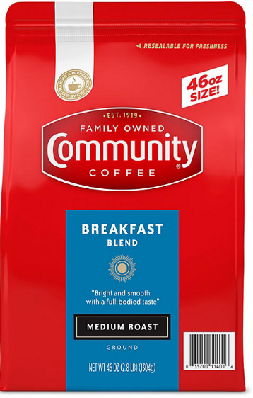 Community Coffee Ground, Breakfast Blend (46 oz.)