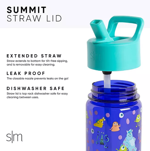 Simple Modern Kids 16-oz. Tritan Summit & 14 oz. Stainless Steel Summit with Straw Lid, 2 Pack