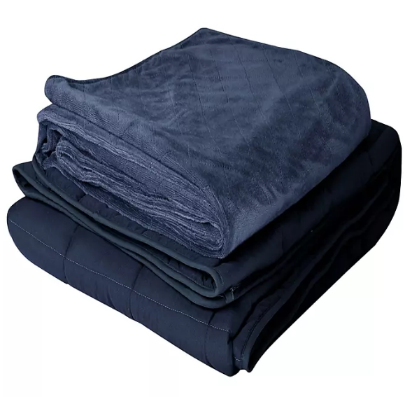 Adult Weighted Blanket With Removable Cover, 10-20 lbs (Assorted Colors)