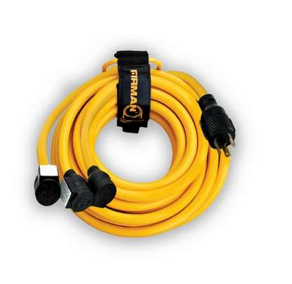 FIRMAN 1105 25 ft. 10AWG Generator Power Cord L5-30P to 3x5-20R - Yellow