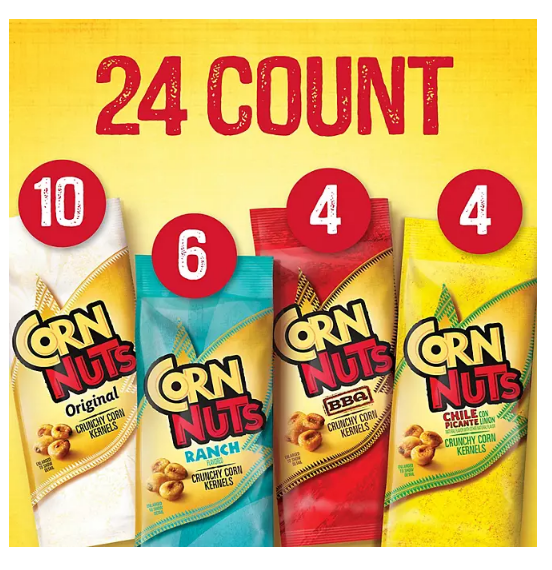 Corn Nuts Mixed Crunchy Corn Snacks Variety Pack (1.7 oz., 24 pk.)