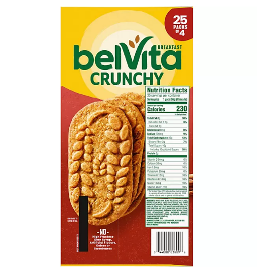 belVita Cinnamon Brown Sugar Breakfast Biscuits (25 pk.)