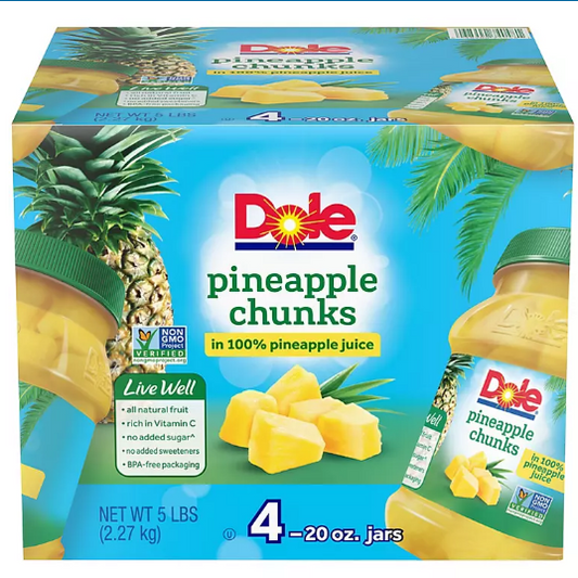 Dole Pineapple Chunks (20 oz., 4 ct.)