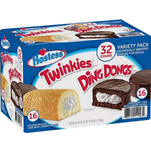 Hostess Twinkies And Ding Dongs Variety Pack (1.31 oz., 32 pk.)C