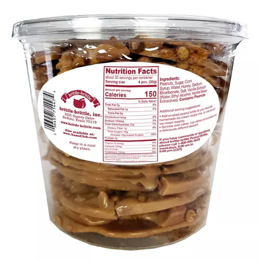 Brittle-Brittle Peanut Brittle (38 oz.)(2 PK)