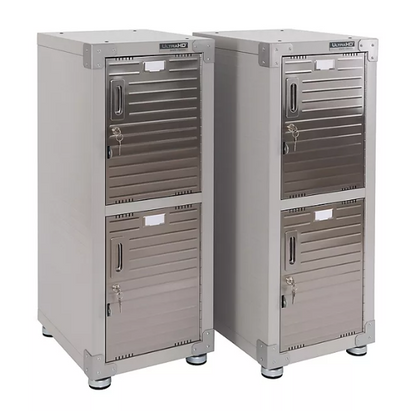 Seville Classics UltraHD 4-Door Stackable Locker Cabinets, 15" W x 18" D x 73.9" H