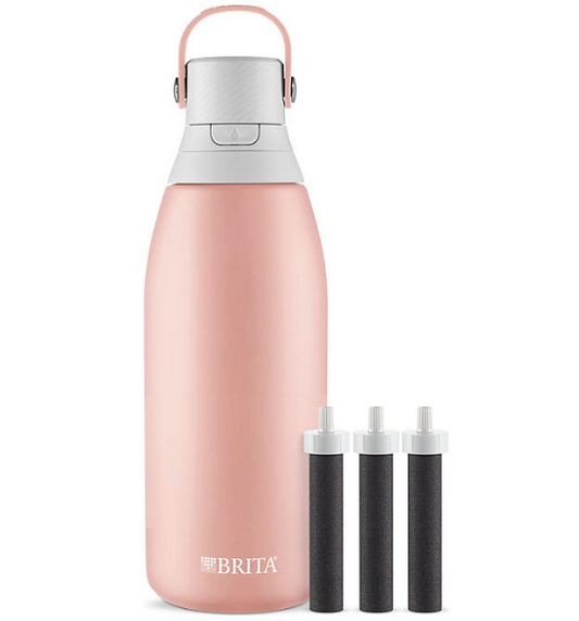 Brita 32-oz. Stainless Steel Water Bottle with 3 Filters (Assorted Colors)