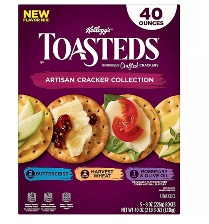 Kellogg's Toasteds Crackers Variety Pack (40 oz.)