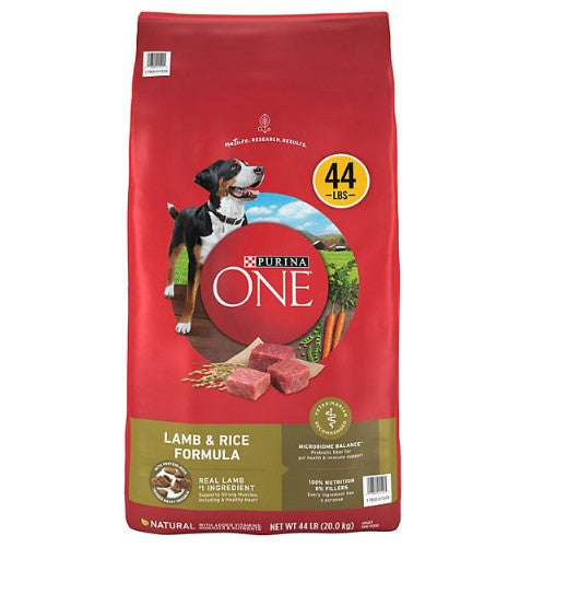 Purina ONE SmartBlend Adult Dry Dog Food, Natural Lamb and Rice Formula (44 lbs.)