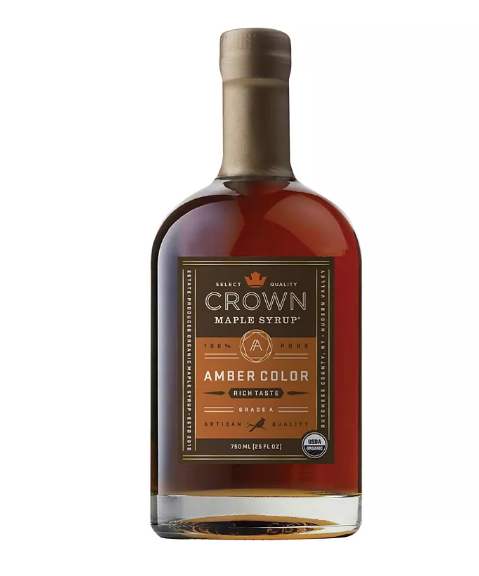 Crown Maple Amber Color and Rich Taste Organic Maple Syrup (25 fl oz.)