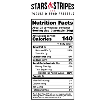 Stars & Stripes Yogurt Dipped Pretzels (22 oz.)