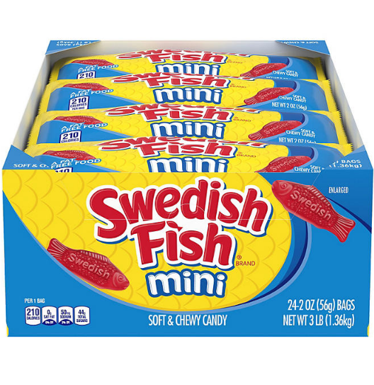 SWEDISH FISH Mini Soft and Chewy Candy (2 oz., 24 pk.)