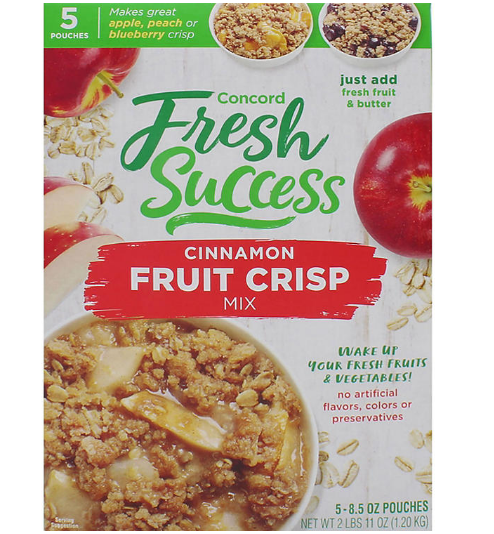 Concord Fresh Success Cinnamon Fruit Crisp Mix (8.5 oz., 5 pk.)